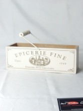 Corbeille rectangulaire bois Épicerie fine