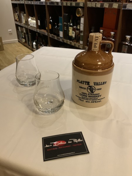 Whisky Platte Valley Corn Whiskey cruchon 40%