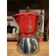 Cafetière Moka induction 6 tasses Rouge