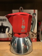 Cafetière Moka induction 6 tasses Rouge