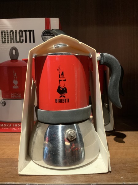 Cafetière Fiammentta Rouge Induction 3 tasses - Aux Délices des Papilles